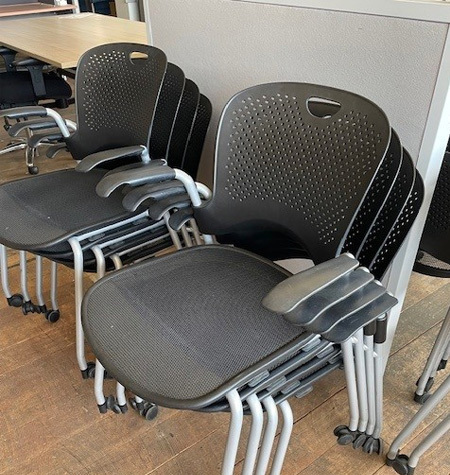 stacked chairs
