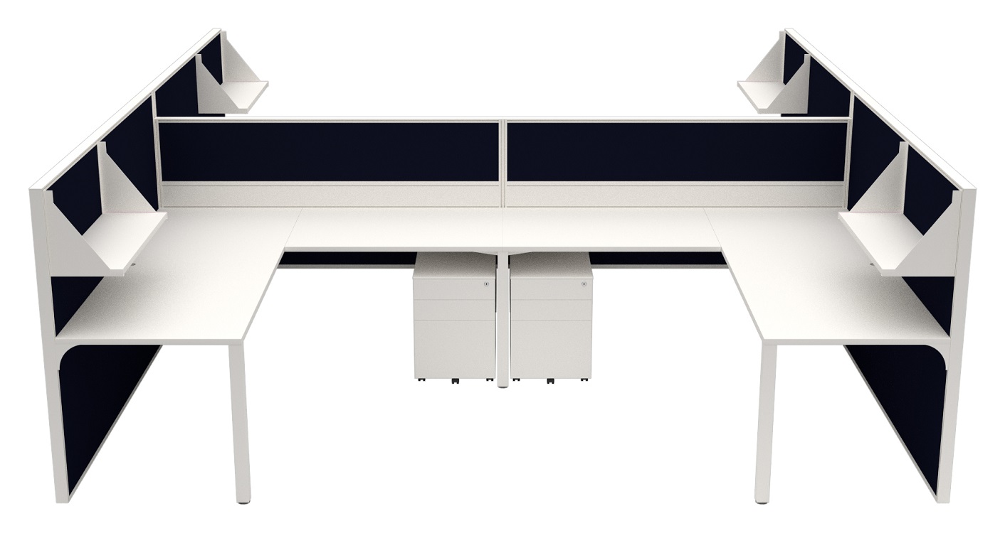 Cubit Desks With Returns And Cubit 50 Screens